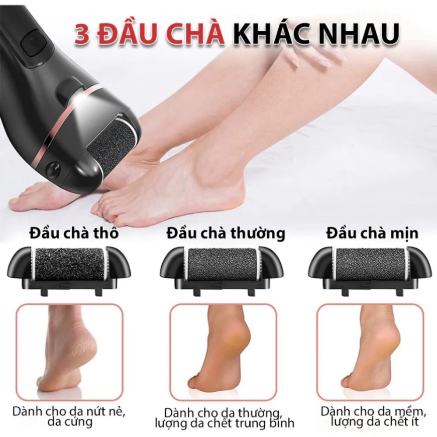 Máy chà gót chân, mài gót chân tẩy tế bào chết làm mềm, làm sáng gót chân chuyên dụng tại nhà