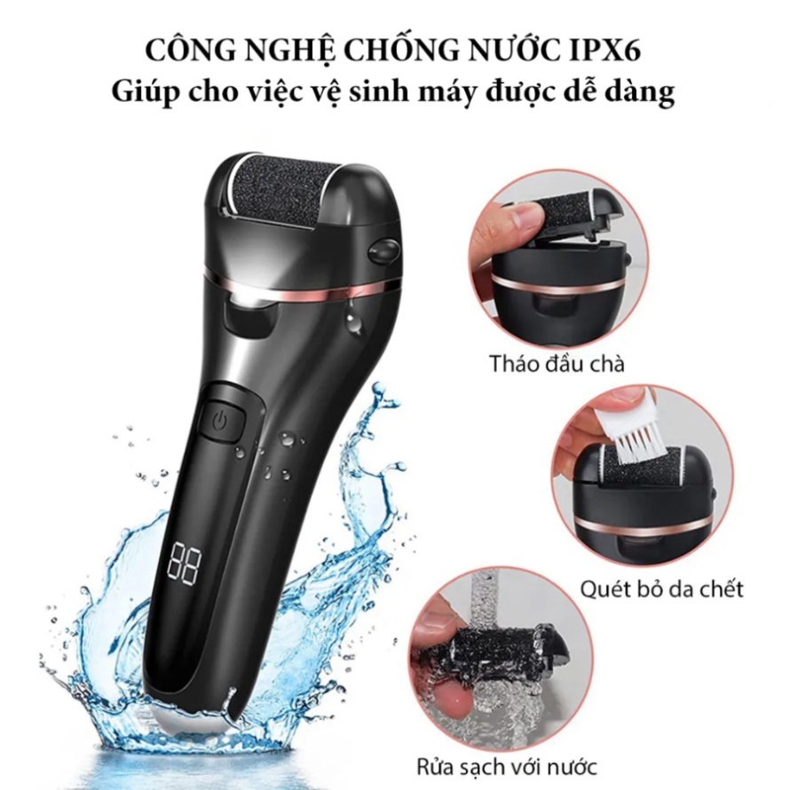 Máy chà gót chân, mài gót chân tẩy tế bào chết làm mềm, làm sáng gót chân chuyên dụng tại nhà