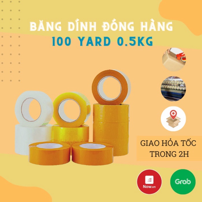 Băng dính 0.5kg đóng hàng lõi mỏng