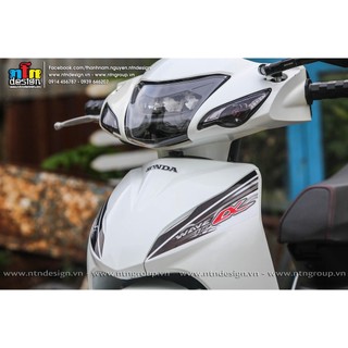 Tem rời wave a 110 trắng đen chế cực đẹp 2023