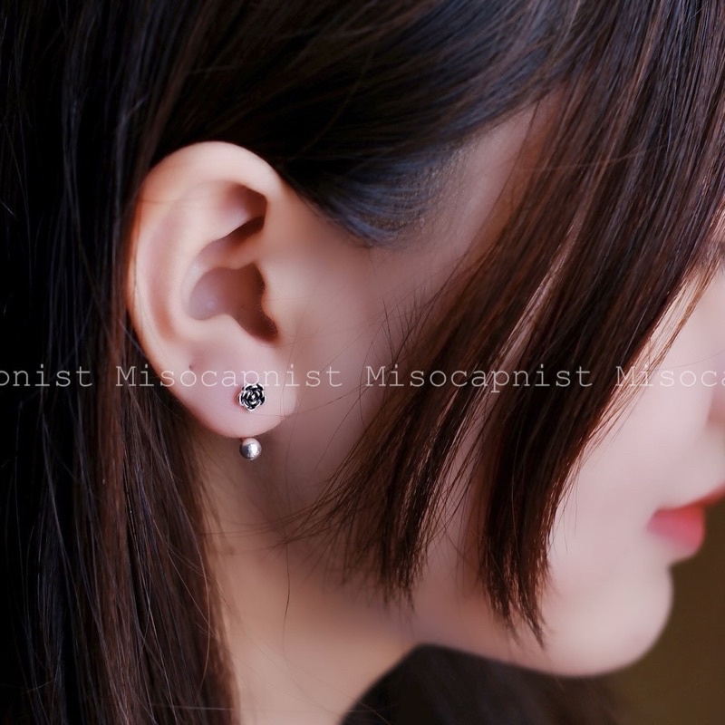 Bông cong hoa hồng chốt ren tròn