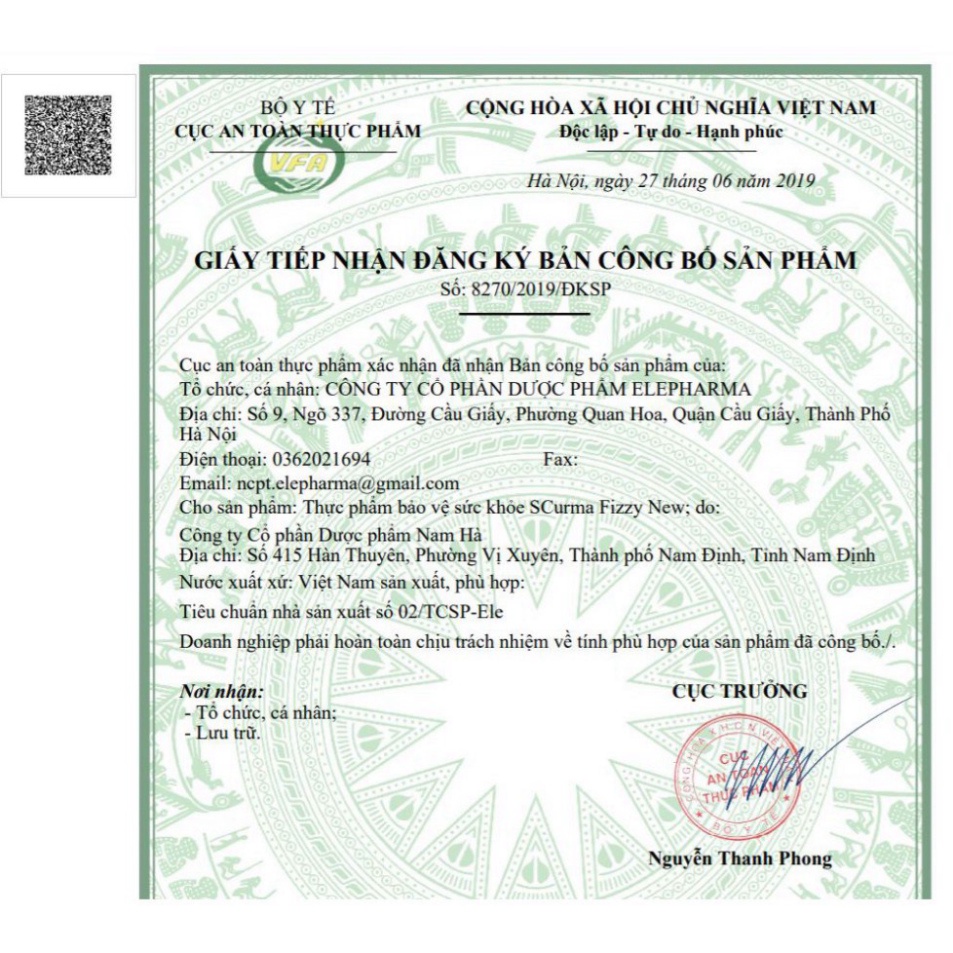 Viên sủi dạ dày Scuma Fizzy - Chứa nano curcumin giúp giảm viêm dạ dày, nhanh liền sẹo - Hộp 2 tuýp - Đann Trang