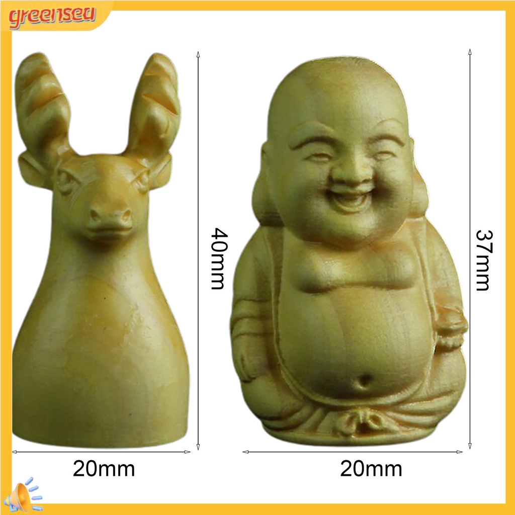 Mô Hình Tượng Phật Mini Bằng Gỗ Không Sơn Dùng Trang Trí Nhà Cửa