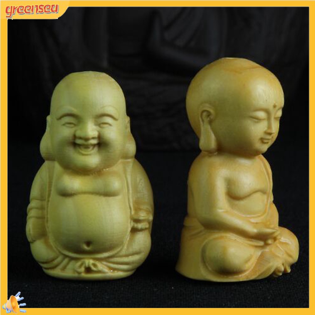 Mô Hình Tượng Phật Mini Bằng Gỗ Không Sơn Dùng Trang Trí Nhà Cửa