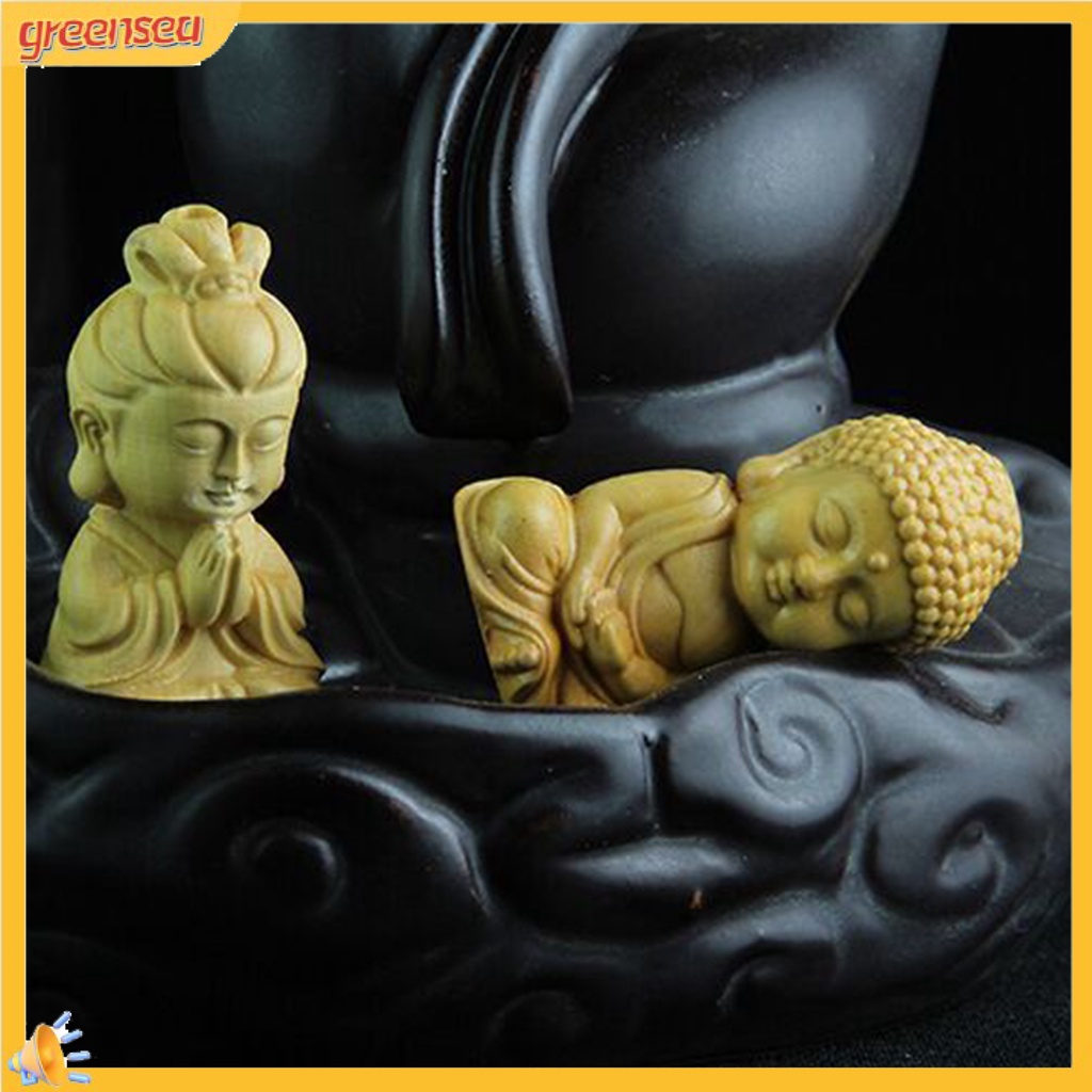 Mô Hình Tượng Phật Mini Bằng Gỗ Không Sơn Dùng Trang Trí Nhà Cửa