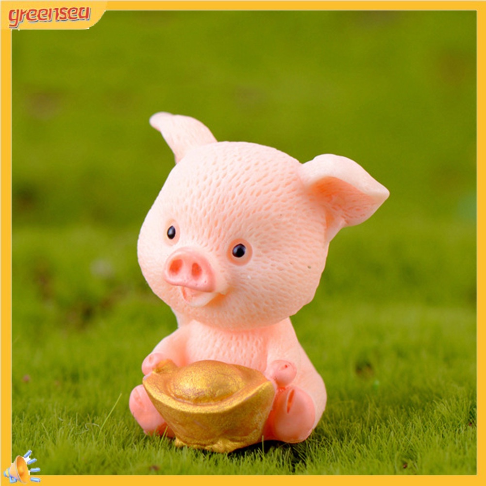 Tượng chú lợn may mắn đáng yêu trang trí vườn