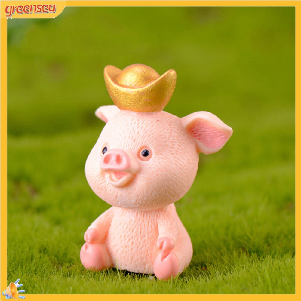 Tượng chú lợn may mắn đáng yêu trang trí vườn