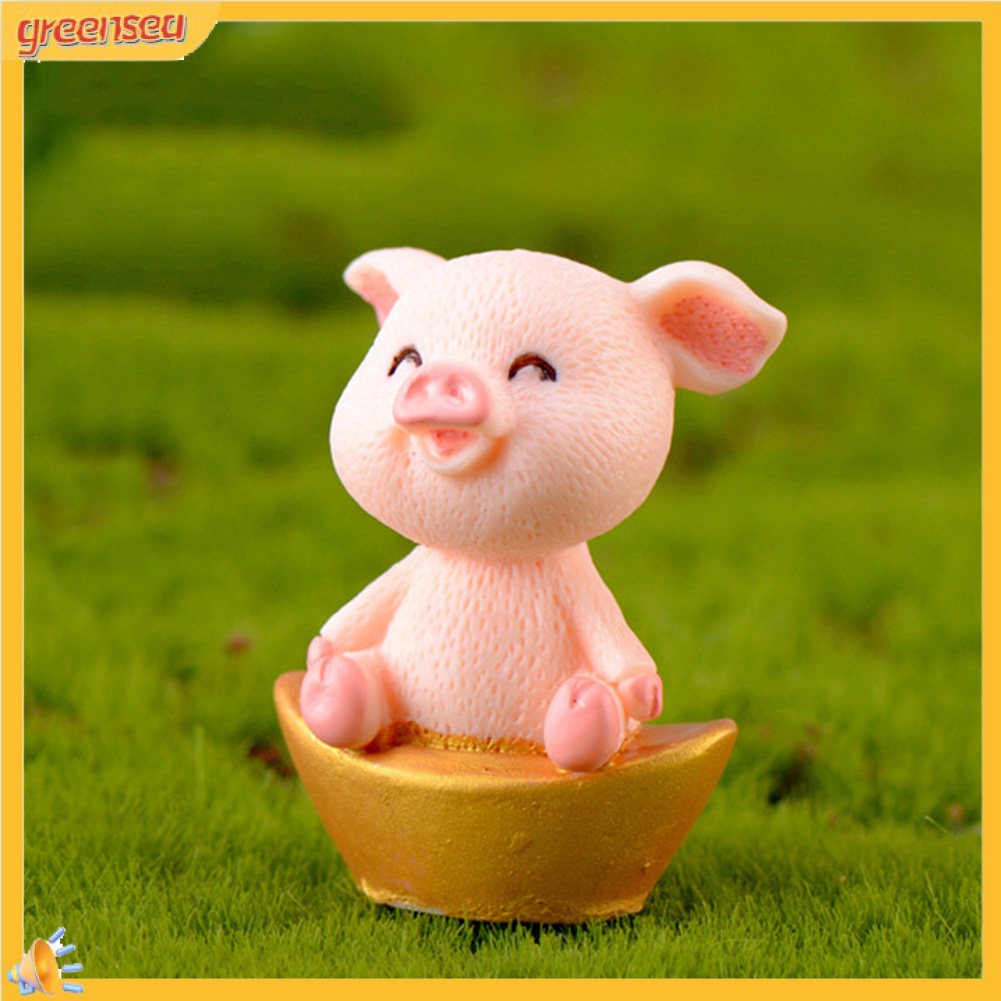 Tượng chú lợn may mắn đáng yêu trang trí vườn