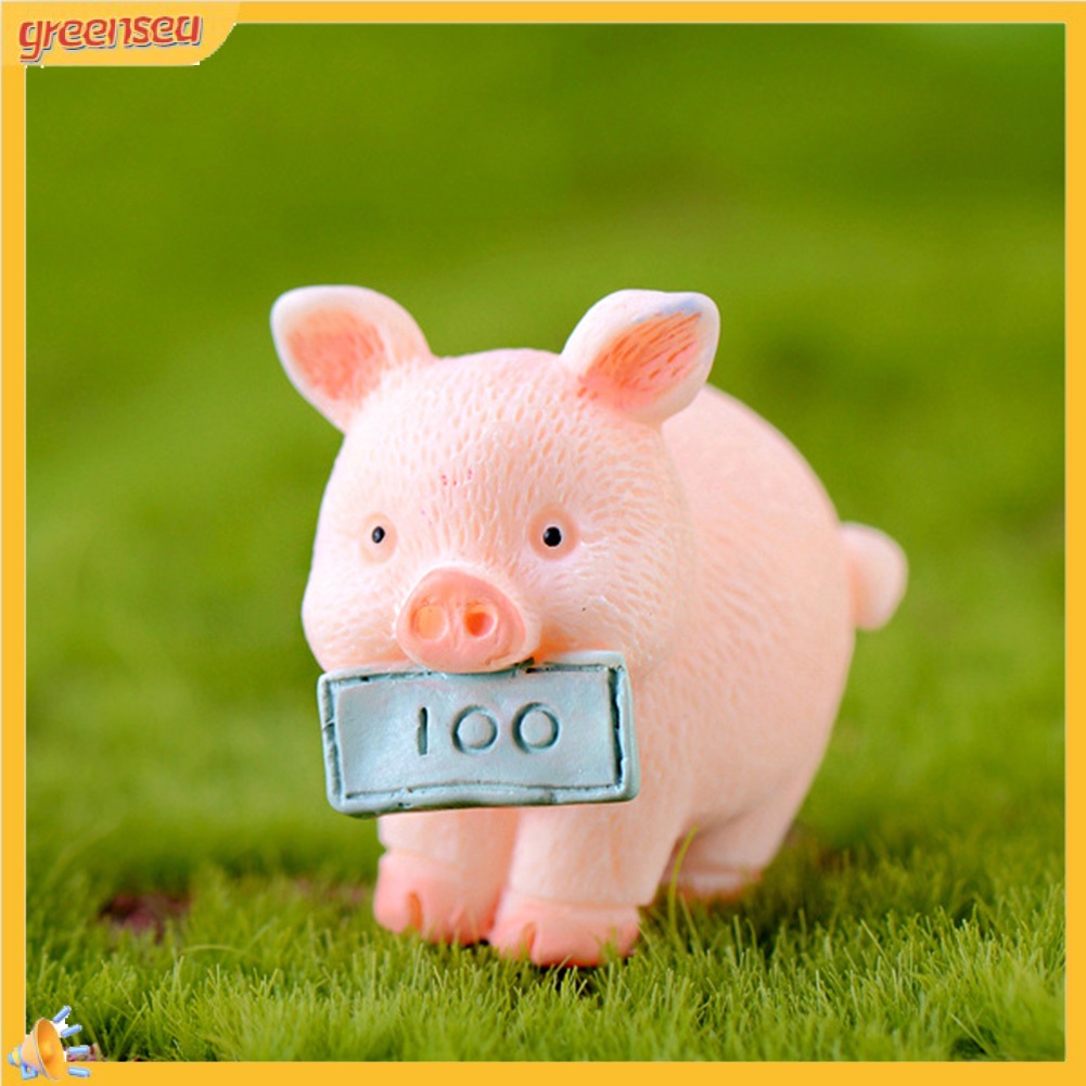 Tượng chú lợn may mắn đáng yêu trang trí vườn