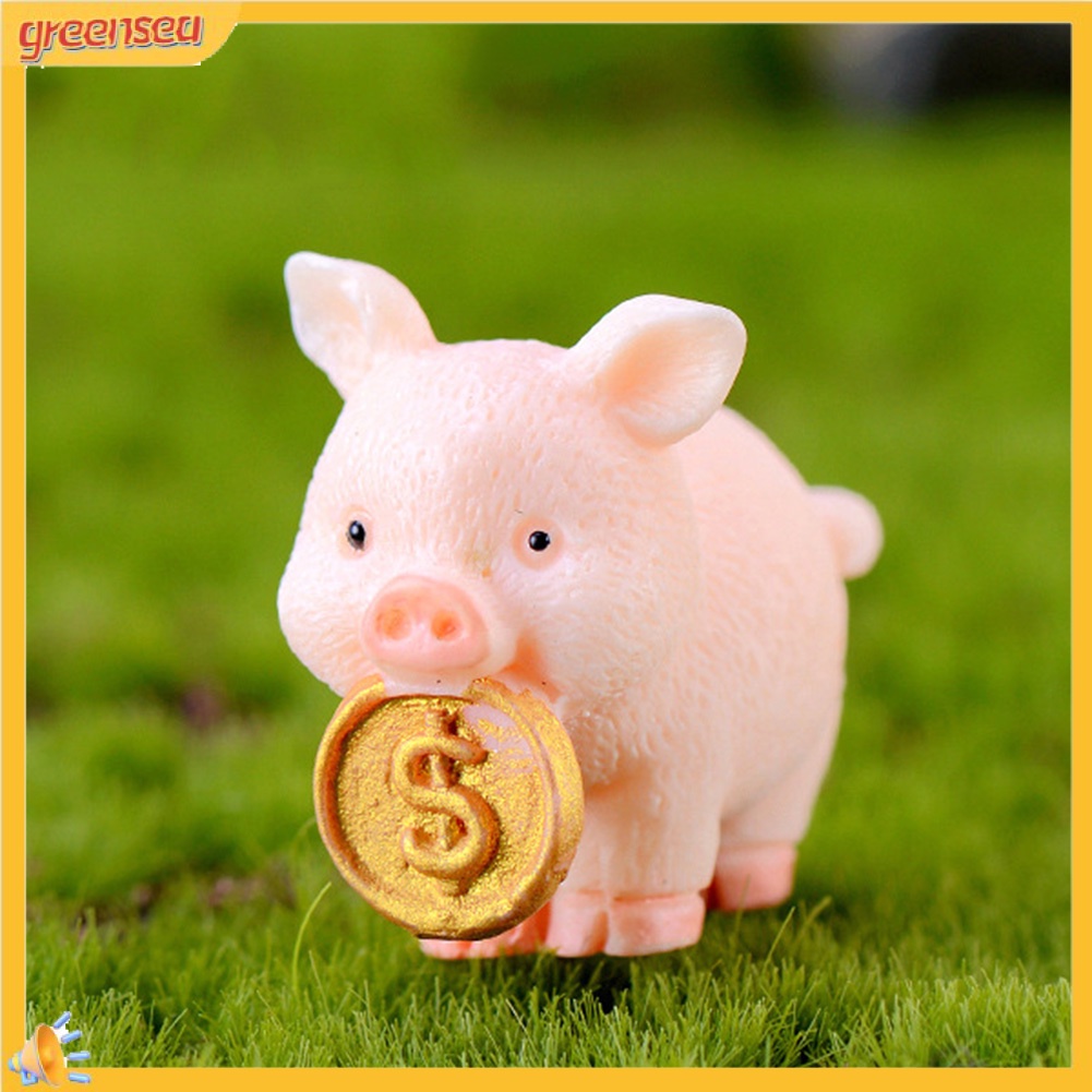 Tượng chú lợn may mắn đáng yêu trang trí vườn