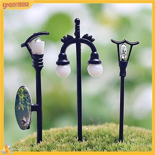 (greensea) Set 5 mô hình bóng đèn đường mini trang trí tiểu cảnh/chậu cây bonsai