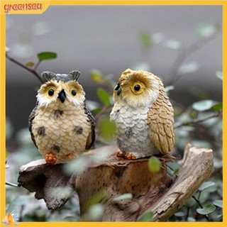 (greensea) Tượng chim cú mini trang trí dễ thương