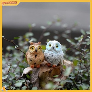 (greensea) Tượng chim cú mini trang trí dễ thương