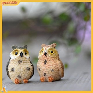 (greensea) Tượng chim cú mini trang trí dễ thương