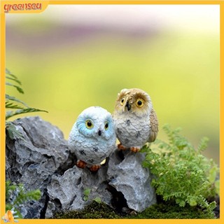 (greensea) Tượng chim cú mini trang trí dễ thương