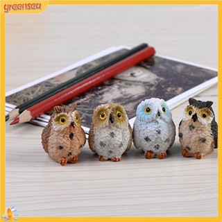 (greensea) Tượng chim cú mini trang trí dễ thương