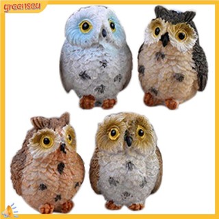 (greensea) Tượng chim cú mini trang trí dễ thương