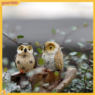 (greensea) Tượng chim cú mini trang trí dễ thương