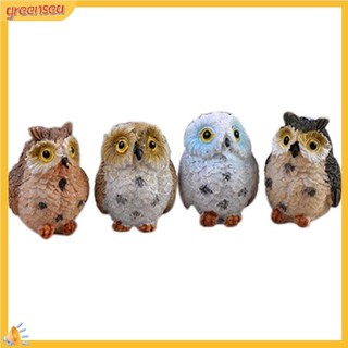 (greensea) Tượng chim cú mini trang trí dễ thương