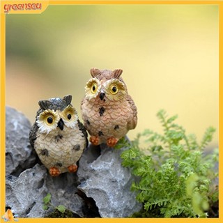 (greensea) Tượng chim cú mini trang trí dễ thương