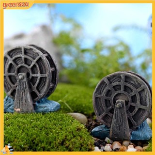 (greensea) Bộ 2 bánh xe tự tạo hình bánh xe nước trang trí vườn cảnh