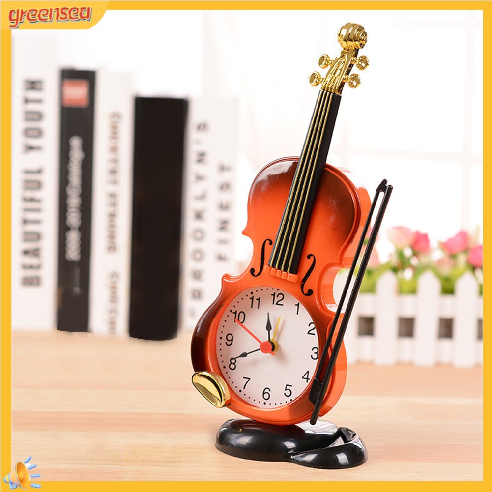 Đồng hồ báo thức để bàn hình cây đàn violin sáng tạo