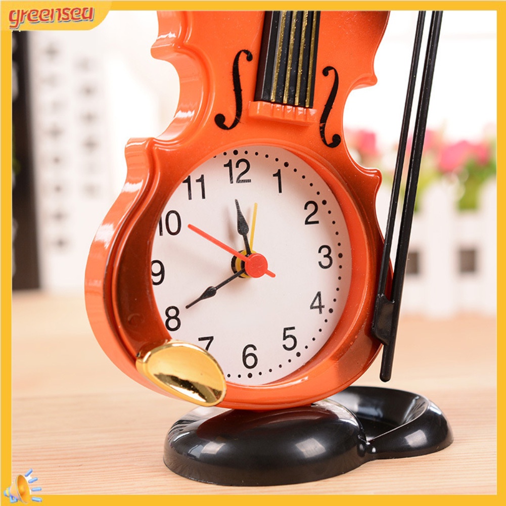 Đồng hồ báo thức để bàn hình cây đàn violin sáng tạo