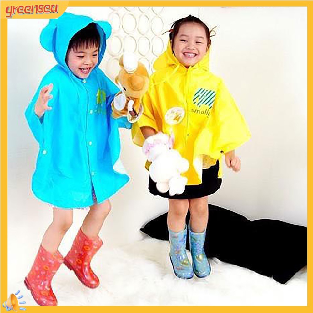 Áo mưa chống thấm nước đáng yêu cho bé 1-8 tuổi