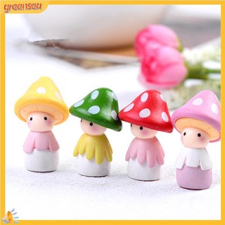 (greensea) Mô hình nấm bằng nhựa xinh xắn dùng để trang trí cây kiểng / tiểu cảnh