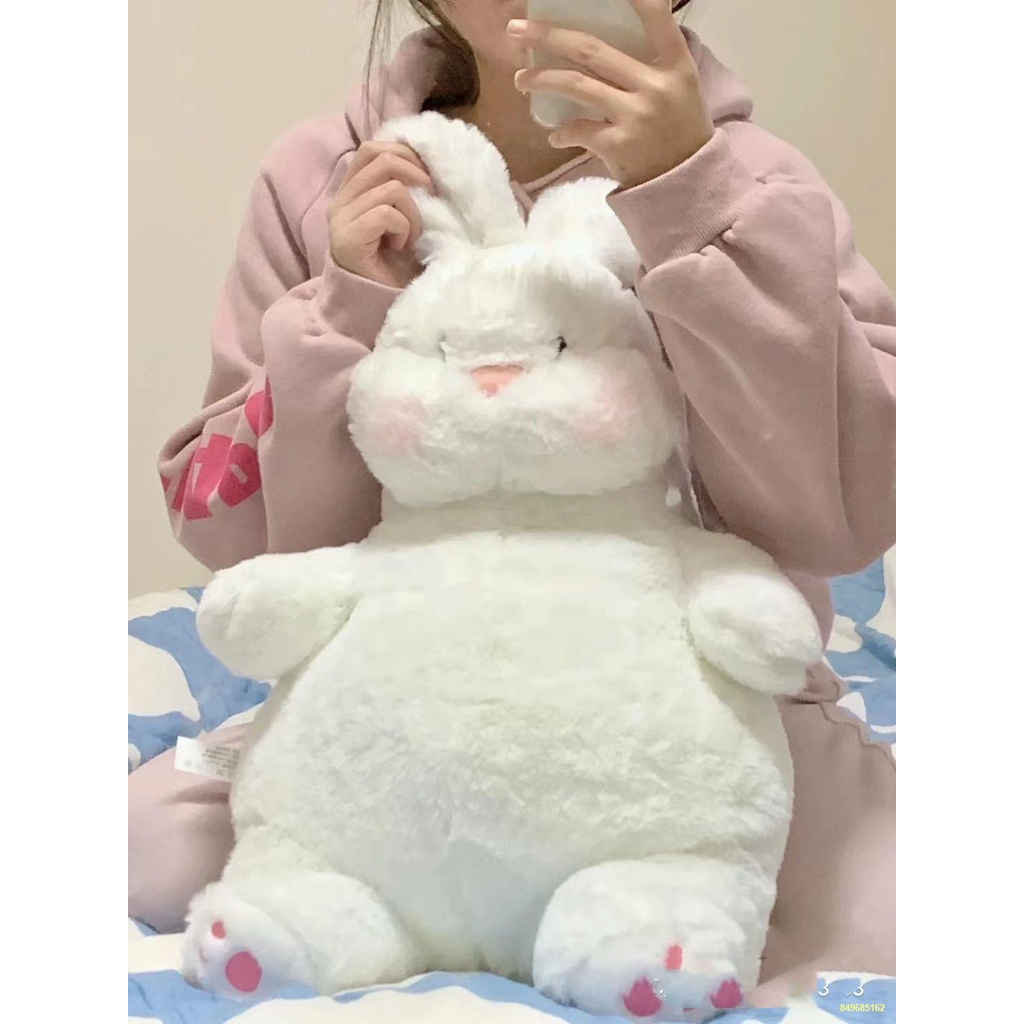 Búp Bê Thỏ Lười Lớn Búp Bê Thỏ Trắng Gối Đồ Chơi Sang Trọng Búp Bê Quà Tặng Sinh Nhật