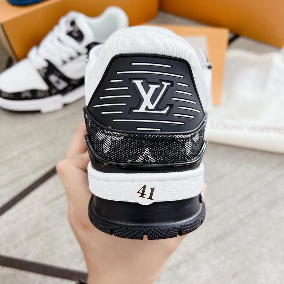 Giày Lv Đen Trắng BẢN CAO CẤP Giày  Louis Vuitton Trainer Black White Hot Trend