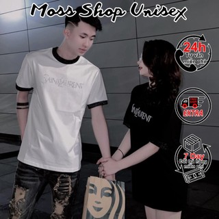 Áo thun tay lỡ unisex chữ SA.NT LREn.NT MOSSSHOP - Áo phông nam nữ phong cách hàn quốc ulzzang form rộng 65kg