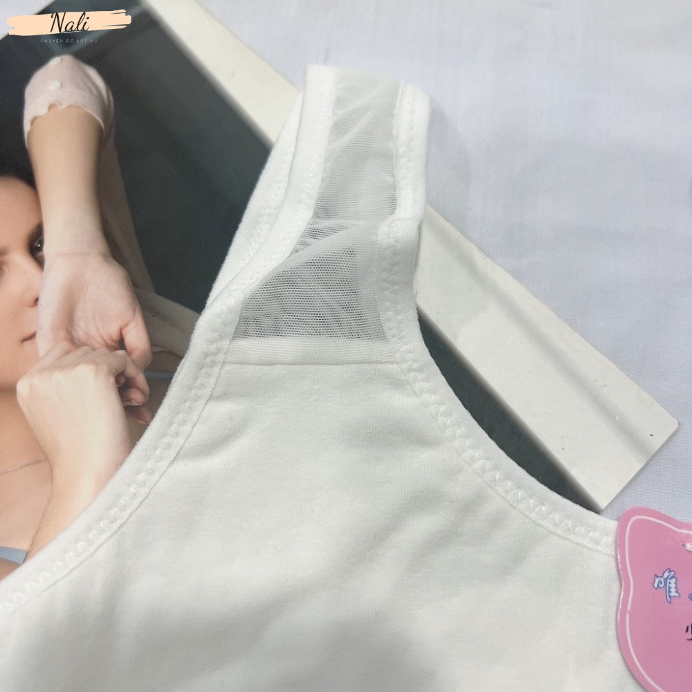 Áo Lá Học Sinh Chất Cotton Siêu Thấm Hút Dây Lưới Mềm Mại Kiểu Dáng Chui Đầu NL374