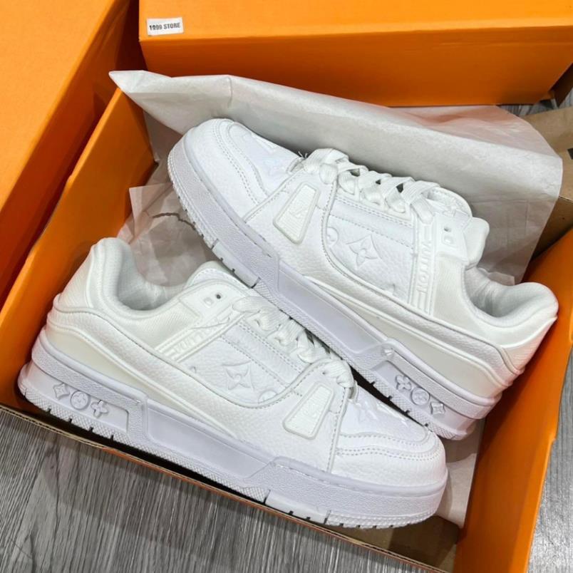 Giày thể thao/sneaker LV cao cấp đủ màu đen xanh lá đỏ hồng phối đồ cực chất, giày Louis Vuitton Trainer HÀNG CAO CẤP