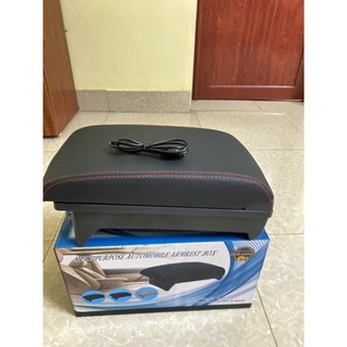 Bệ tỳ tay Xpander, xpander cross mẫu V1 mới màu đen tích hợp 3 cổng usb