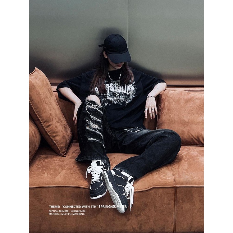Giày Thể Thao Đế Dày Màu Tương Phản Phong Cách Đường Phố Mới Cho Cặp Đôi