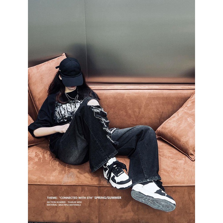 Giày Thể Thao Đế Dày Màu Tương Phản Phong Cách Đường Phố Mới Cho Cặp Đôi