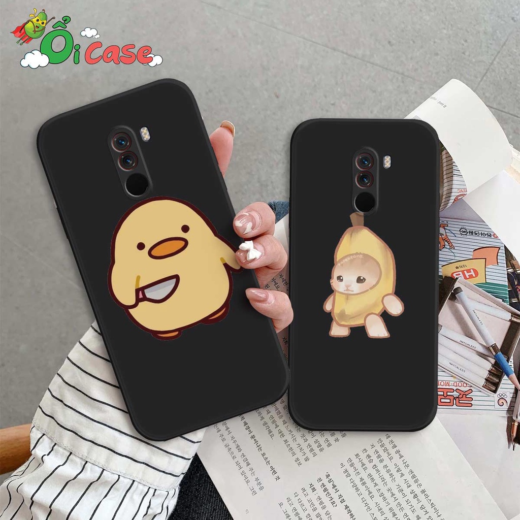 Ốp TPU dẻo Xiaomi PocoPhone F1 Silicon cạnh vuông hinh meme ngộ nghĩnh. hài hước