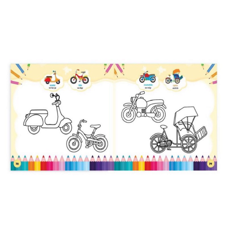 Sách - Bé Tô Màu 9999 - Tô Màu Sáng Tạo 2-6 Tuổi HM BOOK