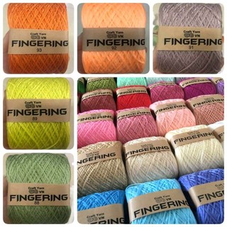 Sợi fingering cotton nhật chập 4 cuộn 100g