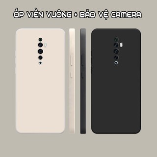 Ốp lưng oppo reno 2 / reno2 f / reno 2z viền vuông dẻo màu đen, kem dễ thương