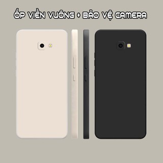 Ốp lưng samsung j4 plus / j4 core / j4+ viền vuông dẻo màu đen, kem dễ thương