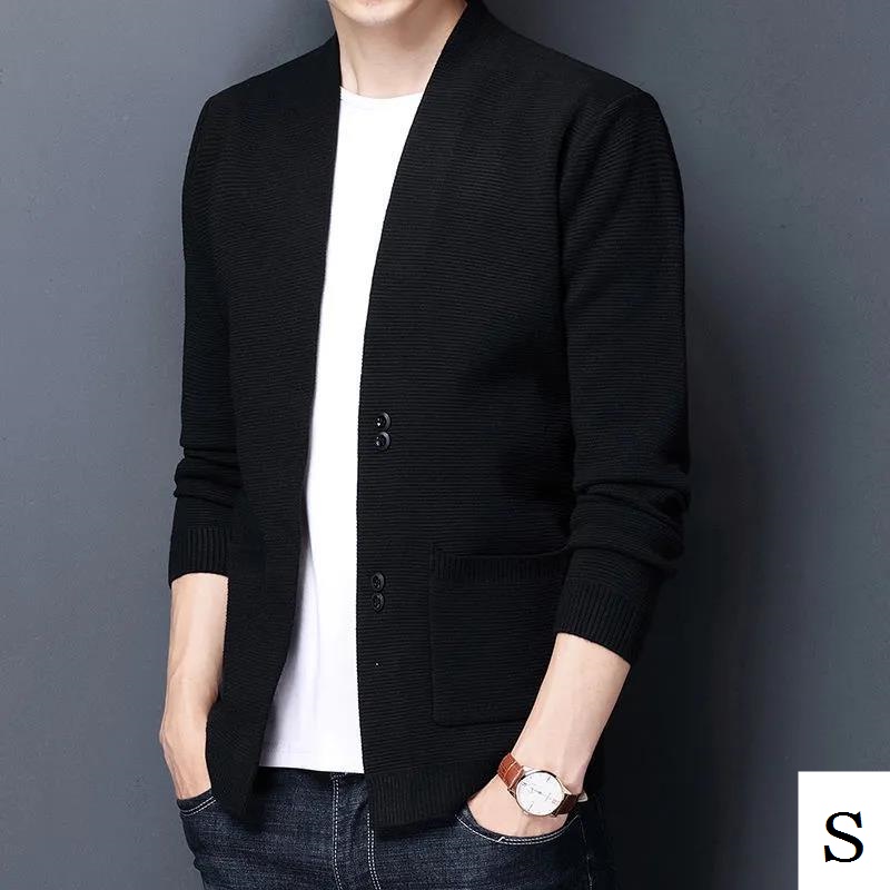 Áo Khoác Cardigan Dệt Kim Dáng Rộng Dài Thời Trang Mùa Thu Cho Nam Trung Niên