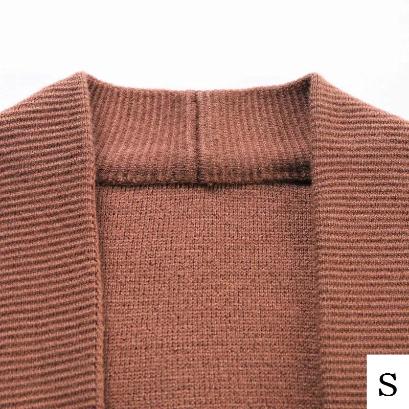 Áo Khoác Cardigan Dệt Kim Dáng Rộng Dài Thời Trang Mùa Thu Cho Nam Trung Niên