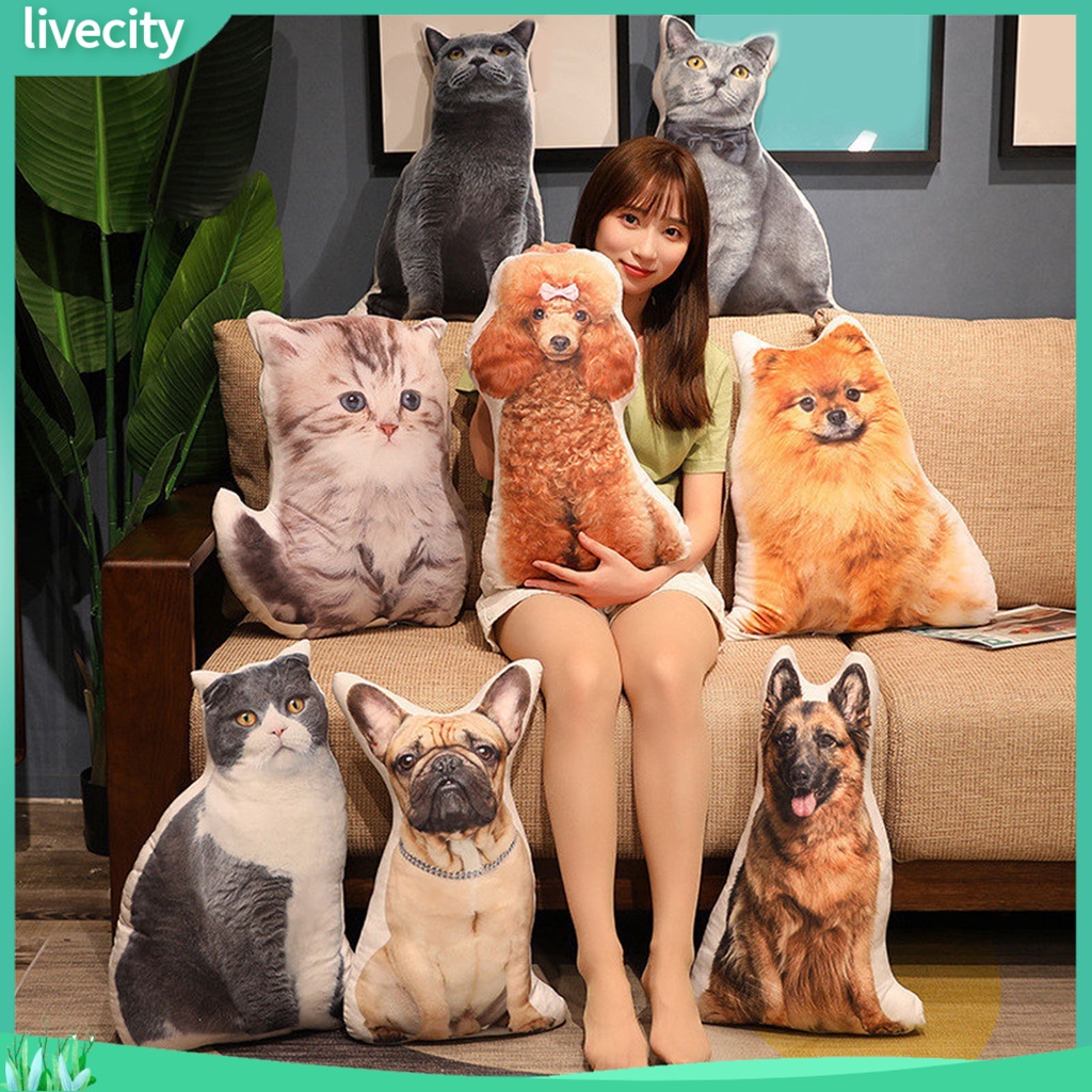 Đồ chơi nhồi bông Hình Chó Mèo Chống Biến Dạng Trang Trí Nội Thất