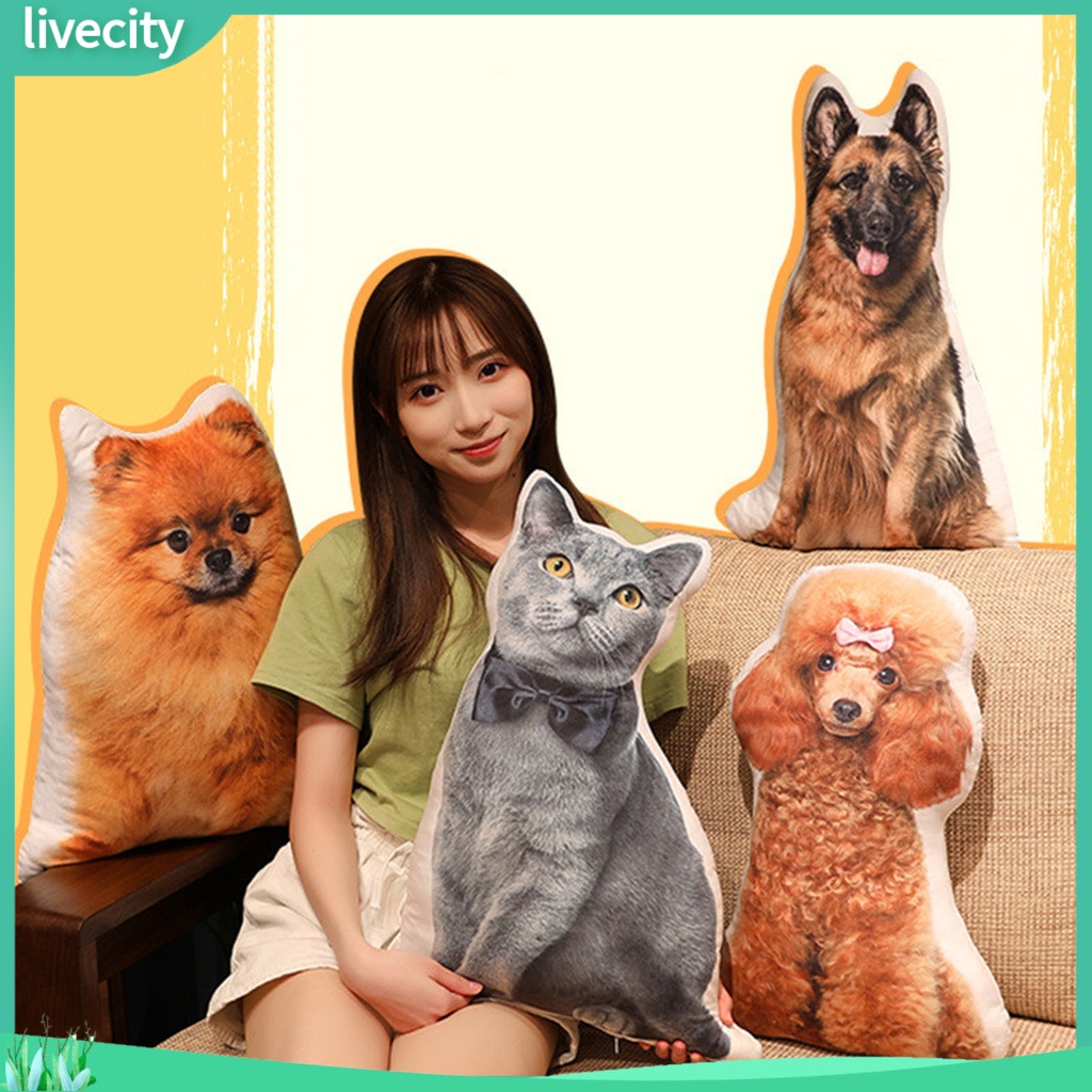 Đồ chơi nhồi bông Hình Chó Mèo Chống Biến Dạng Trang Trí Nội Thất