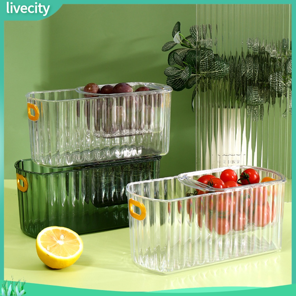 {livecity} Khay Đựng Thức Ăn Vặt / Kẹo / Trái Cây Có Lỗ Thoát Nước Chịu Tải Mạnh Dùng Hàng Ngày