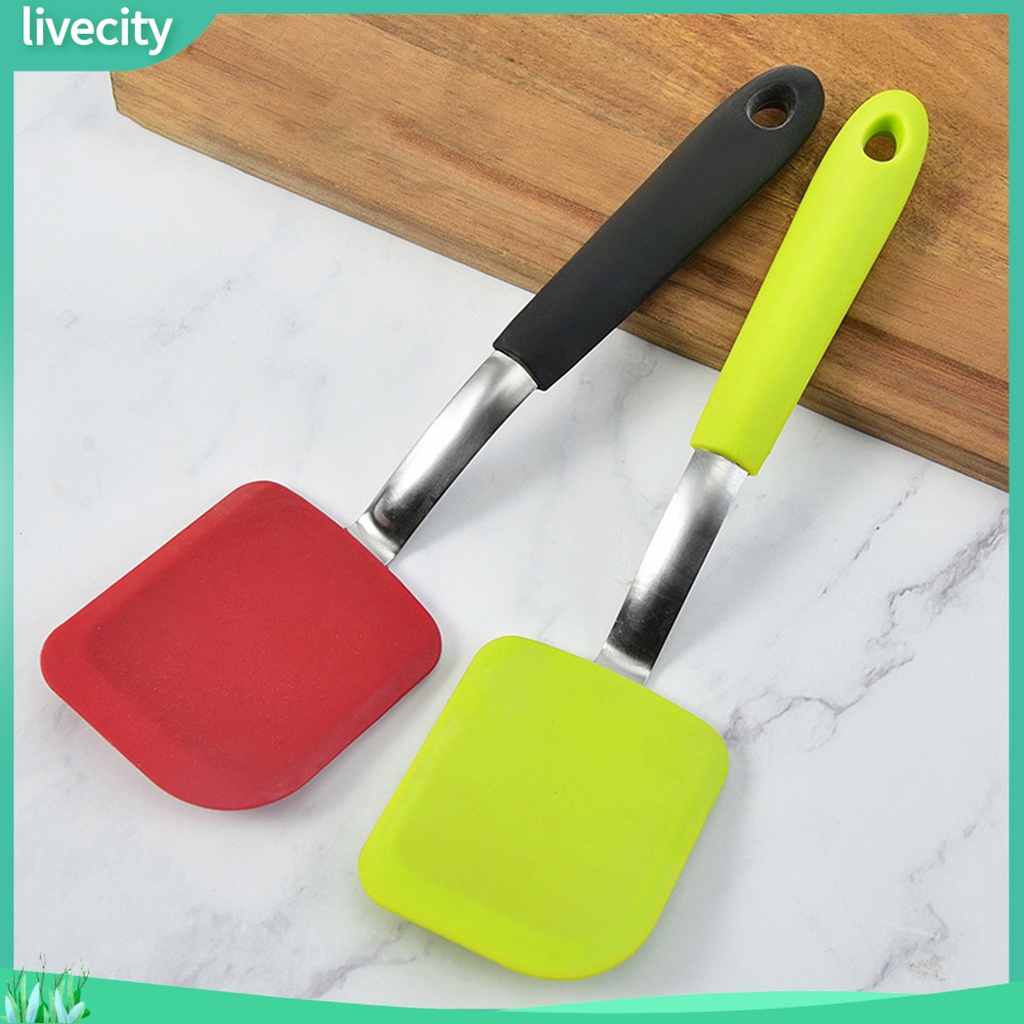 {livecity} Xẻng Nấu Ăn Bằng Silicone Cách Nhiệt Tay Cầm Dài Tiện Dụng