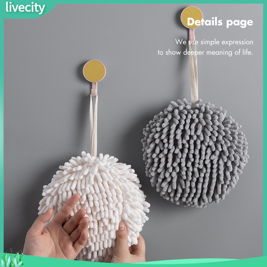 Khăn lau tay treo tường nhà bếp/khách sạn thấm hút tốt khô nhanh chống mài mòn tiện dụng