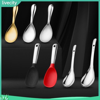 {livecity} Muỗng Xới Cơm Bằng Inox Chống Dính Tiện Lợi